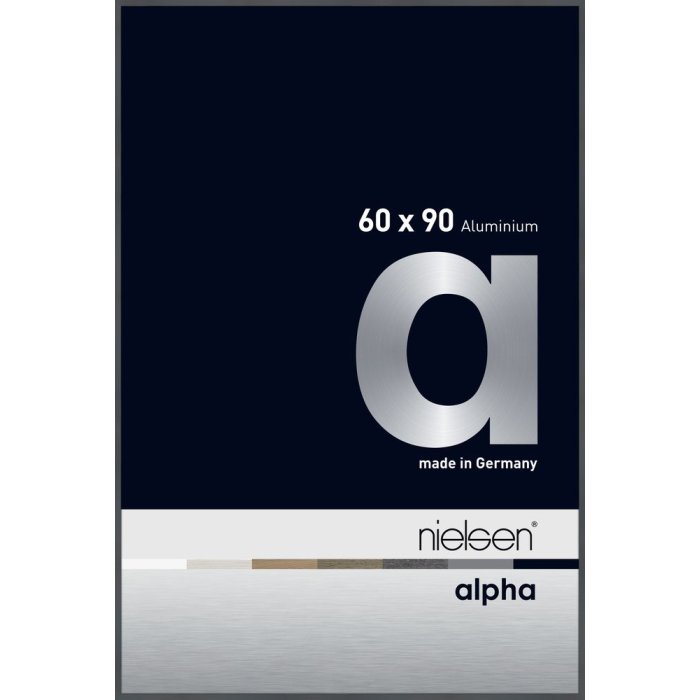 Nielsen Aluminium fotolijst Alpha 60x90 cm donkergrijs glanzend