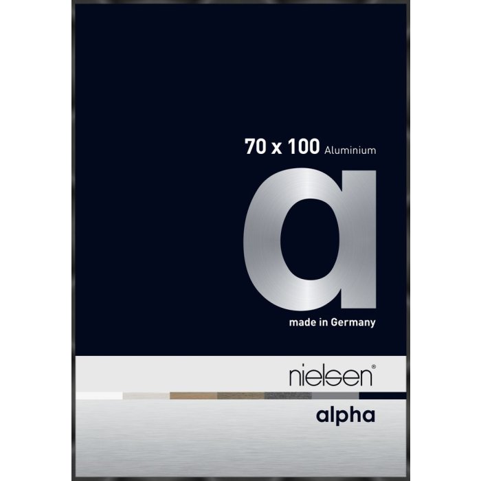 Nielsen Aluminium fotolijst Alpha 70x100 cm geanodiseerd zwart glanzend