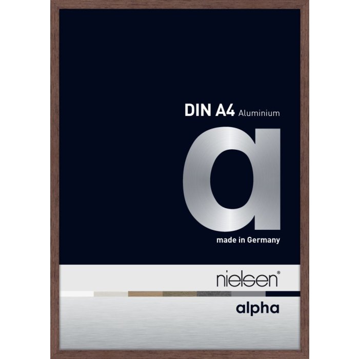 Nielsen Aluminium fotolijst Alpha tcsc 21x30 cm wengé licht