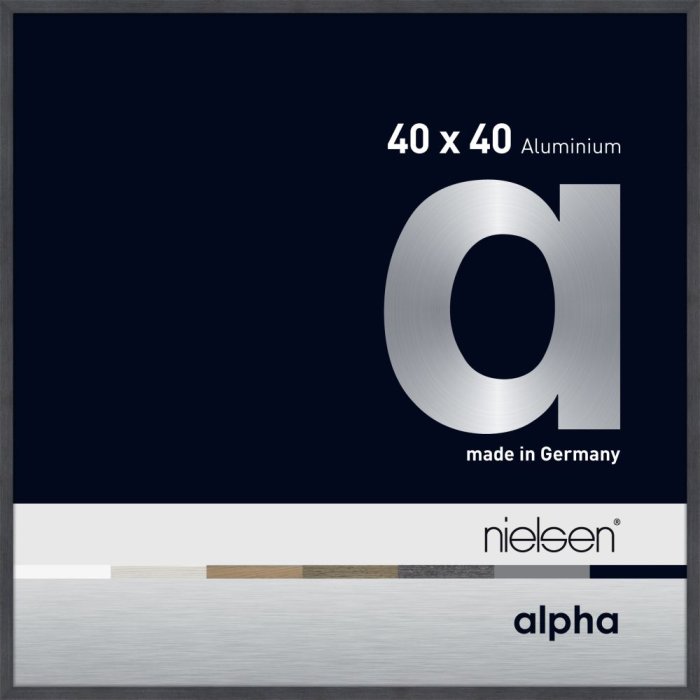 Nielsen Aluminium fotolijst Alpha tcsc 40x40 cm grijs