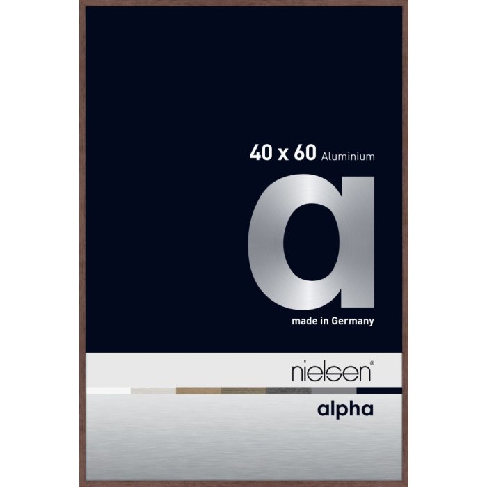 Nielsen Aluminium fotolijst Alpha tcsc 40x60 cm wengé licht