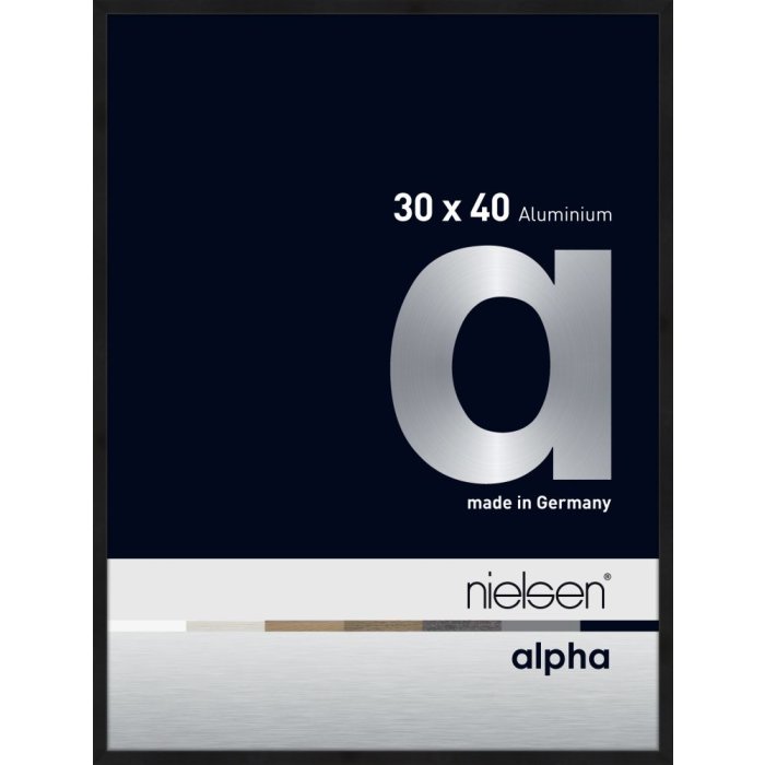 Nielsen Aluminium fotolijst Alpha tcsc 30x40 cm geanodiseerd zwart mat