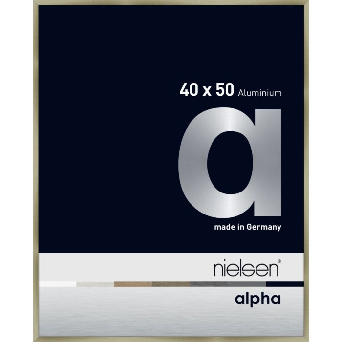 Nielsen Aluminium fotolijst Alpha tcsc 40x50 cm geborsteld roestvrij staal