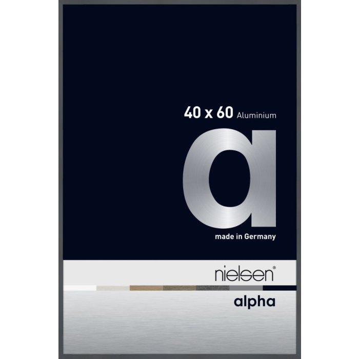 Nielsen Aluminium fotolijst Alpha tcsc 40x60 cm donkergrijs glanzend