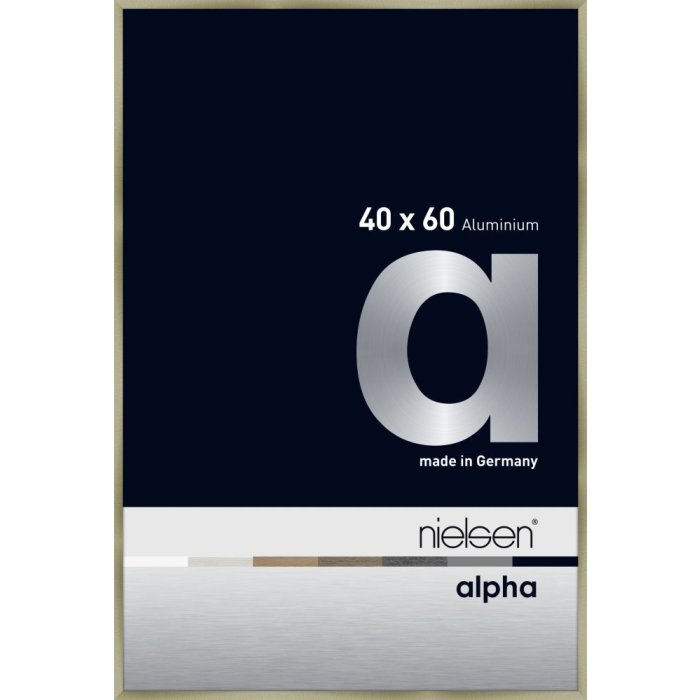 Nielsen Aluminium fotolijst Alpha tcsc 40x60 cm geborsteld roestvrij staal