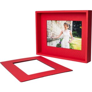 Passepartout fotolijst 10x15 cm rood