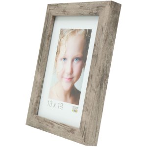 Houten lijst s45rh7ar grijs-beige 15x20 cm anti-reflecterend glas