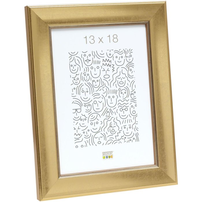 Houten lijst s45ya1 goud 13x18 cm anti-reflecterend glas