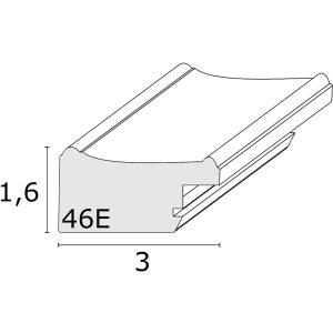 Houten lijst s46ea3 gouden rand 13x18 cm anti-reflecterend glas