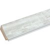 Houten lijst s46e zilveren rand 15x20 cm wit antireflexglas