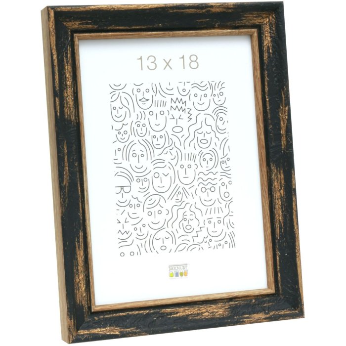 Houten lijst s46tg zwart 13x18 cm