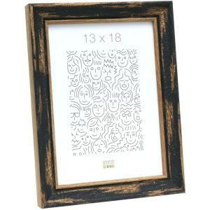 Houten lijst s46tg zwart 18x24 cm