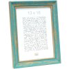 Houten lijst s46tg turquoise 10x15 cm