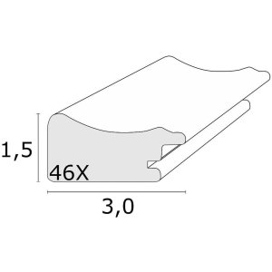Fotolijst s46xf wit 30x40 cm