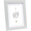 Houten lijst s66kd1 zilver 15x20 cm met passe-partout