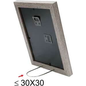 Houten lijst s66kh3 bruin-grijs 15x20 cm met passe-partout