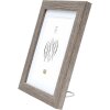 Houten lijst s66kh3 bruin-grijs 15x20 cm met passe-partout