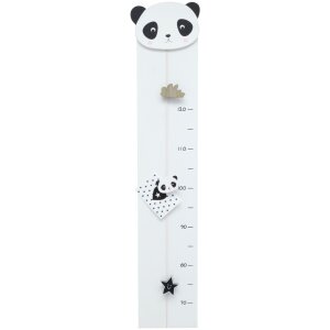 Groeimeter in Wit met Panda 17x81 cm