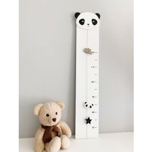 Groeimeter in Wit met Panda 17x81 cm