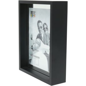 Houten Fotolijst s68sk2 zwevend foto-effect 25x25 cm zwart