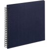 Walther Spiraal Album Doek donkerblauw 30x30 cm 50 witte paginas