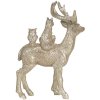 Decoratie hert 14x4x19 cm goud 6pr3035