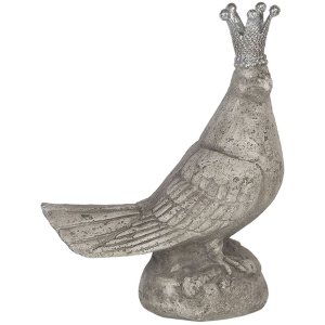 Decoratie Vogel 19x10x24 cm wit 6pr2868