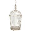 Decoratie Vogelkooi (set van 3) ø 36x81 - ø 31x72 - ø 26x44 cm wit 5y0722