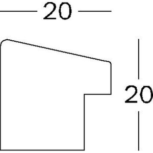 Fiorito houten lijst 30x45 cm donker eiken