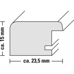 Houten lijst Vigo 10x15 cm zilver