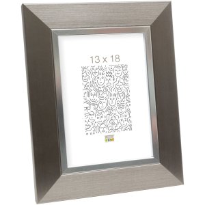 Kunststof lijst s41n zilver 15x15 cm premium glas