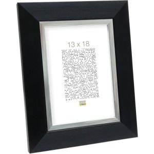 Kunststof lijst s41n zwart 10x15 cm premium glas