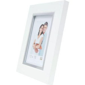 Kunststof lijst s41n wit 13x18 cm Premium glas