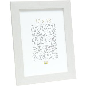 Kunststof lijst s41vf1 wit 10x15 cm anti-reflecterend glas