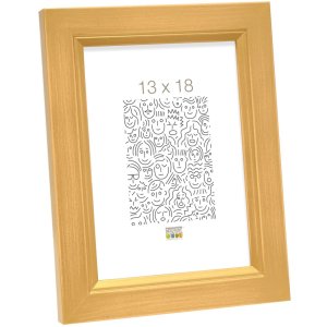 Houten lijst s42l goud 15x20 cm Premium glas