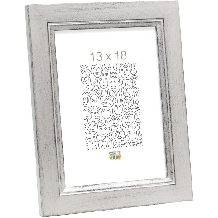 Houten lijst s42l zilver 10x15 cm premium glas