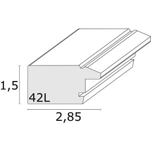 Houten lijst s42l zilver 10x15 cm premium glas