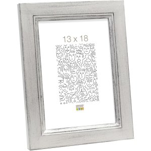 Houten lijst s42l zilver 15x20 cm Premium glas