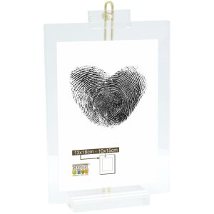 Transparante lijst 13x18 cm met plastic staand display