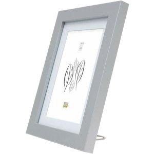 Houten lijst s66kd1 zilver 30x30 cm met passe-partout