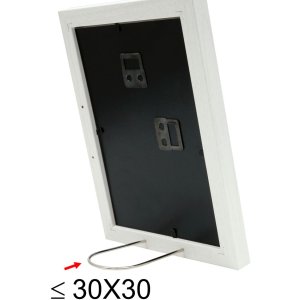 Houten lijst s66kf1 wit 20x20 cm met passe-partout