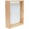 Glazen lijst met houten rand naturel 25x25 cm glas passepartout