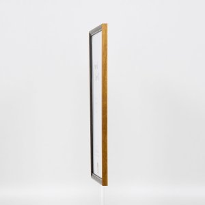 Effect houten lijst profiel 22 bruin-goud 10x10 cm Anti-reflecterend glas