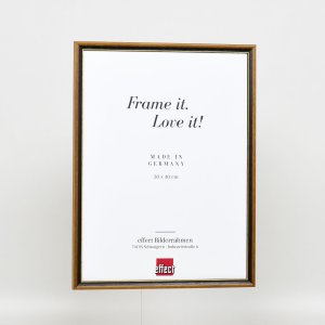 Effect houten lijst profiel 22 bruin-goud 10x10 cm Anti-reflecterend glas