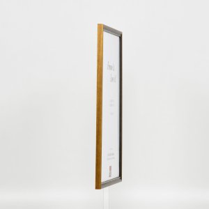 Effect houten lijst profiel 22 bruin-goud 10x10 cm Anti-reflecterend glas