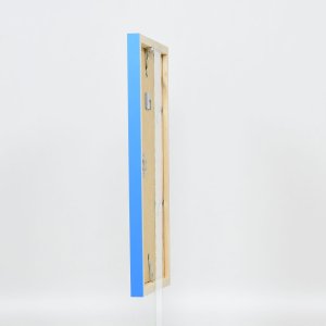 Houten lijst Top Kubus 10x10 cm blauw normaal glas