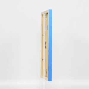 Houten lijst Top Kubus 10x10 cm blauw normaal glas