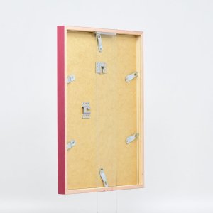 Effect houten lijst profiel 35 rood 10x10 cm ontspiegeld glas