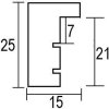 Effect houten lijst profiel 35 bruin 10x10 cm antireflexglas