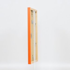 Houten lijst Top Kubus 10x10 cm oranje Antireflexglas